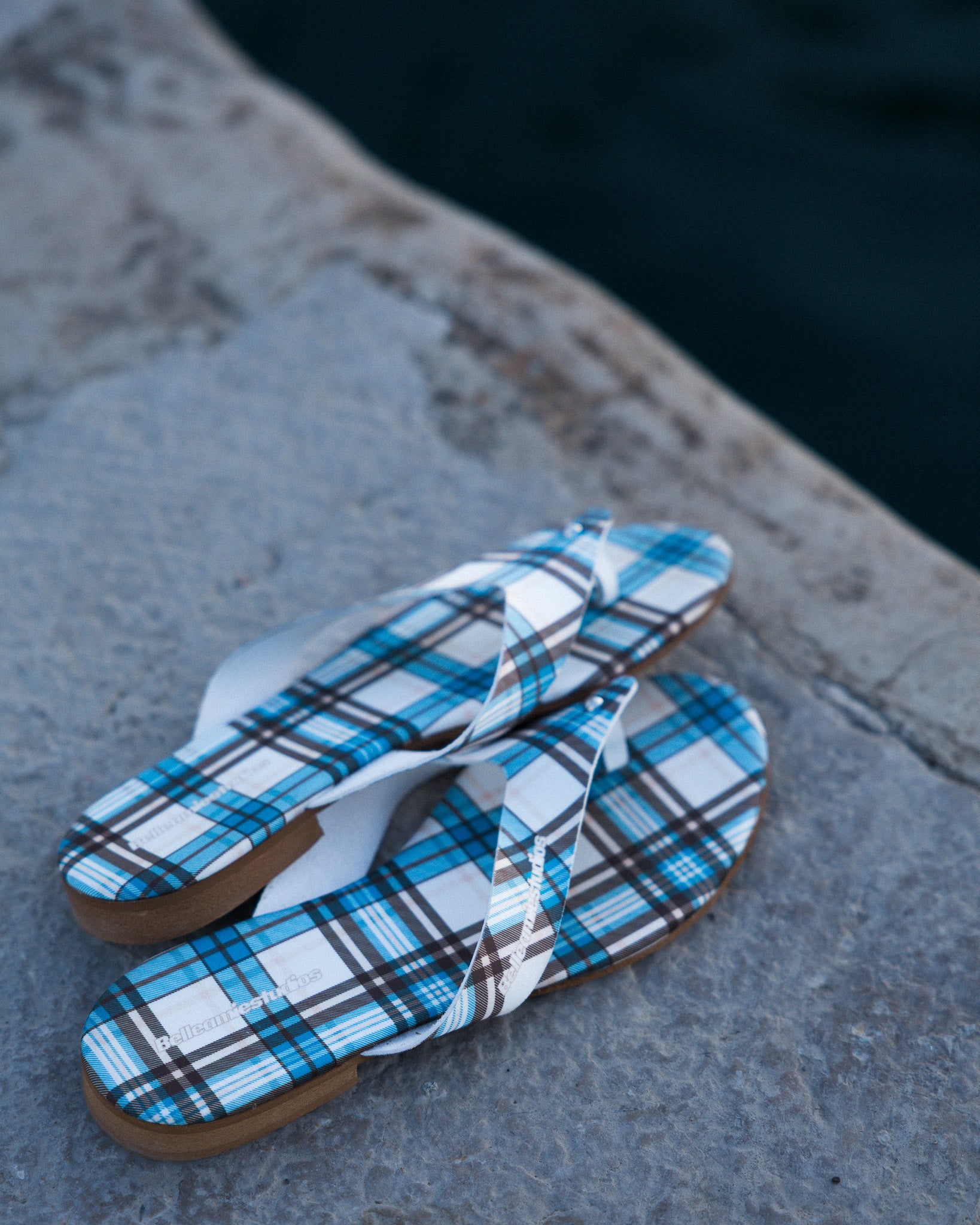 Infradito Tartan azzurro