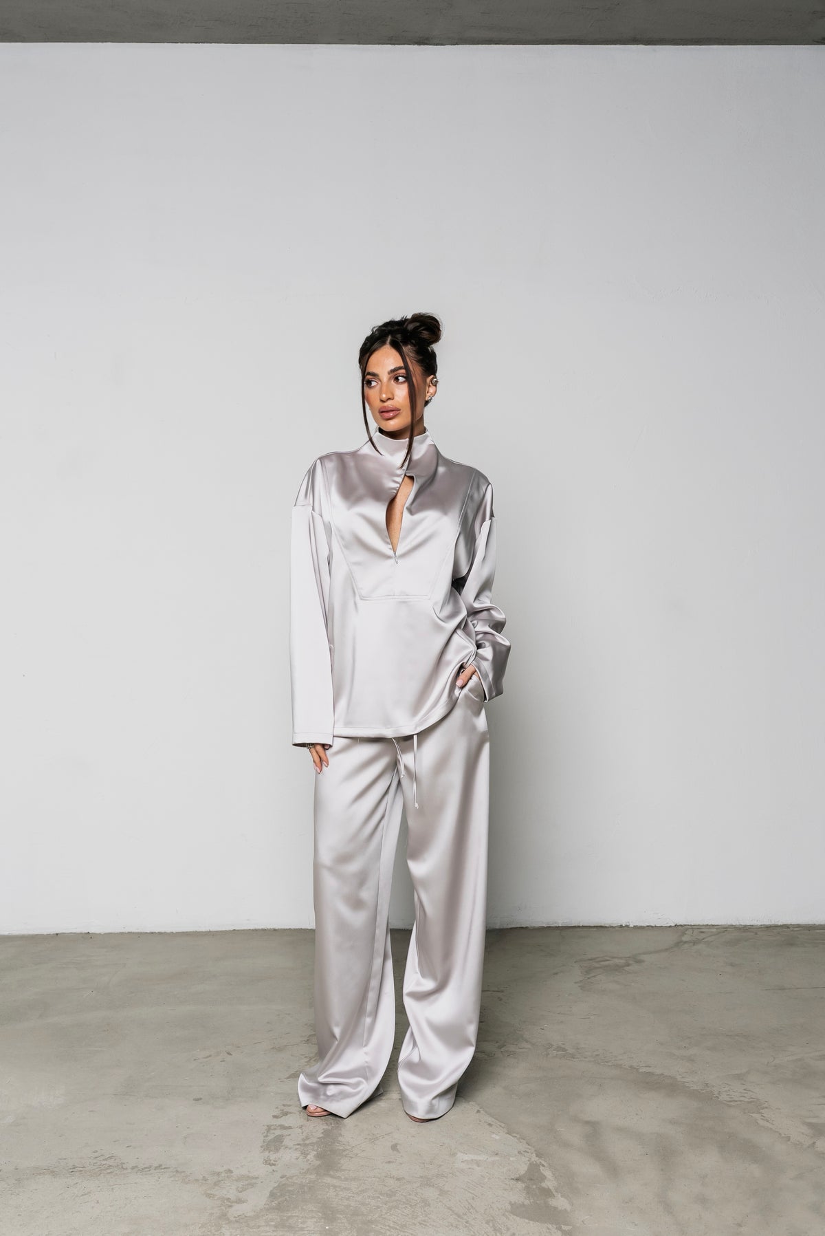 Coordinato Satin Grigio