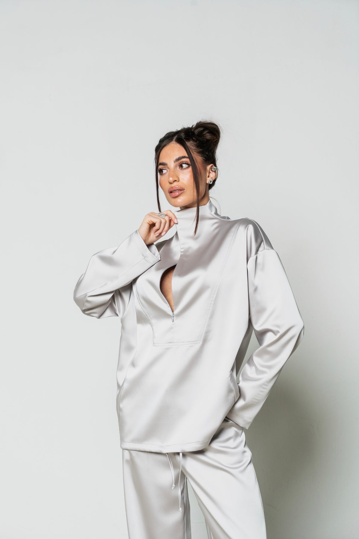 Coordinato Satin Grigio