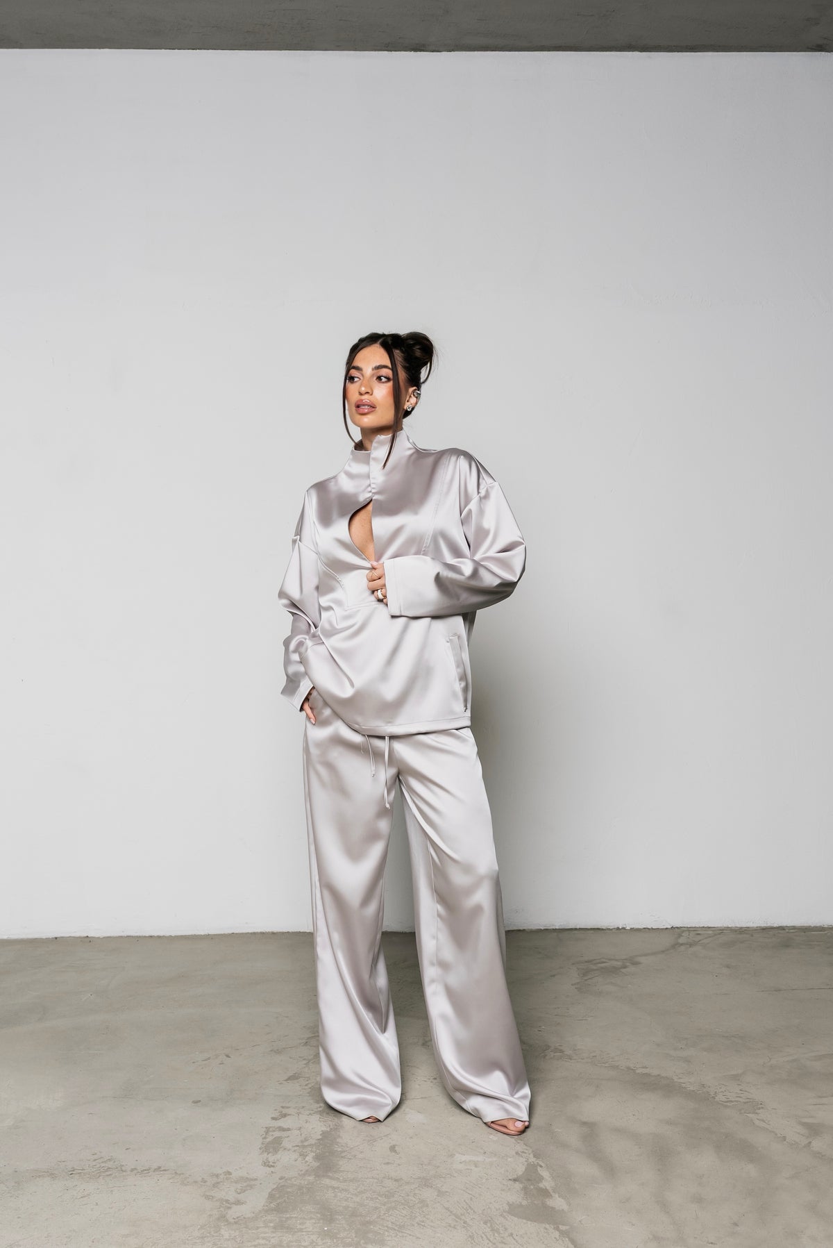 Coordinato Satin Grigio