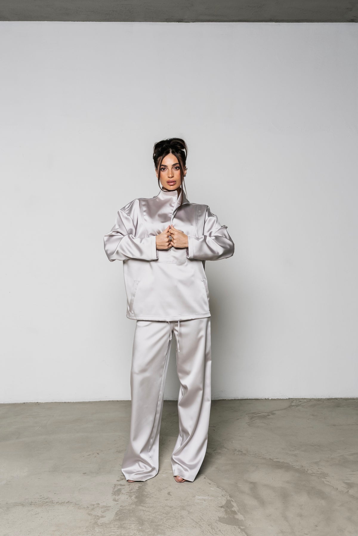 Coordinato Satin Grigio