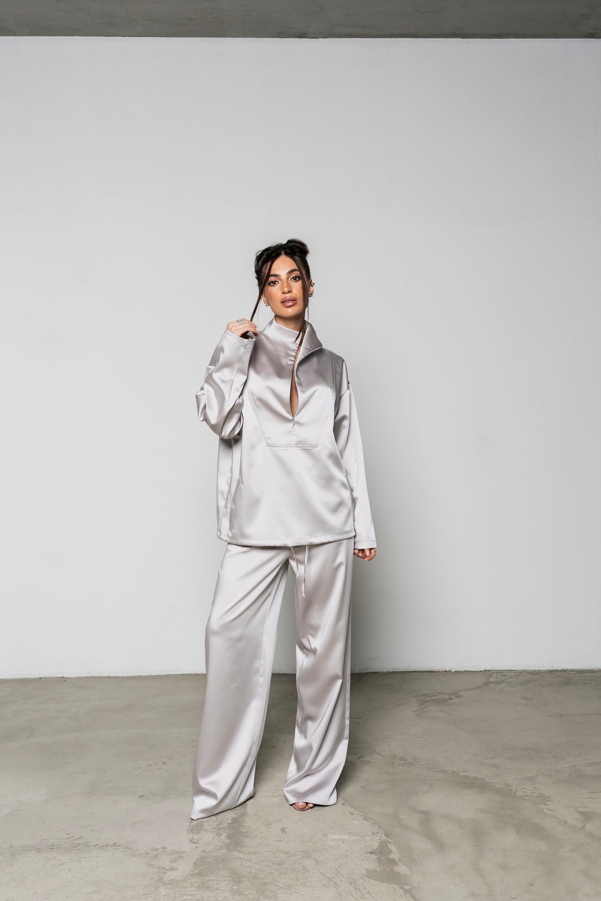 Coordinato Satin Grigio