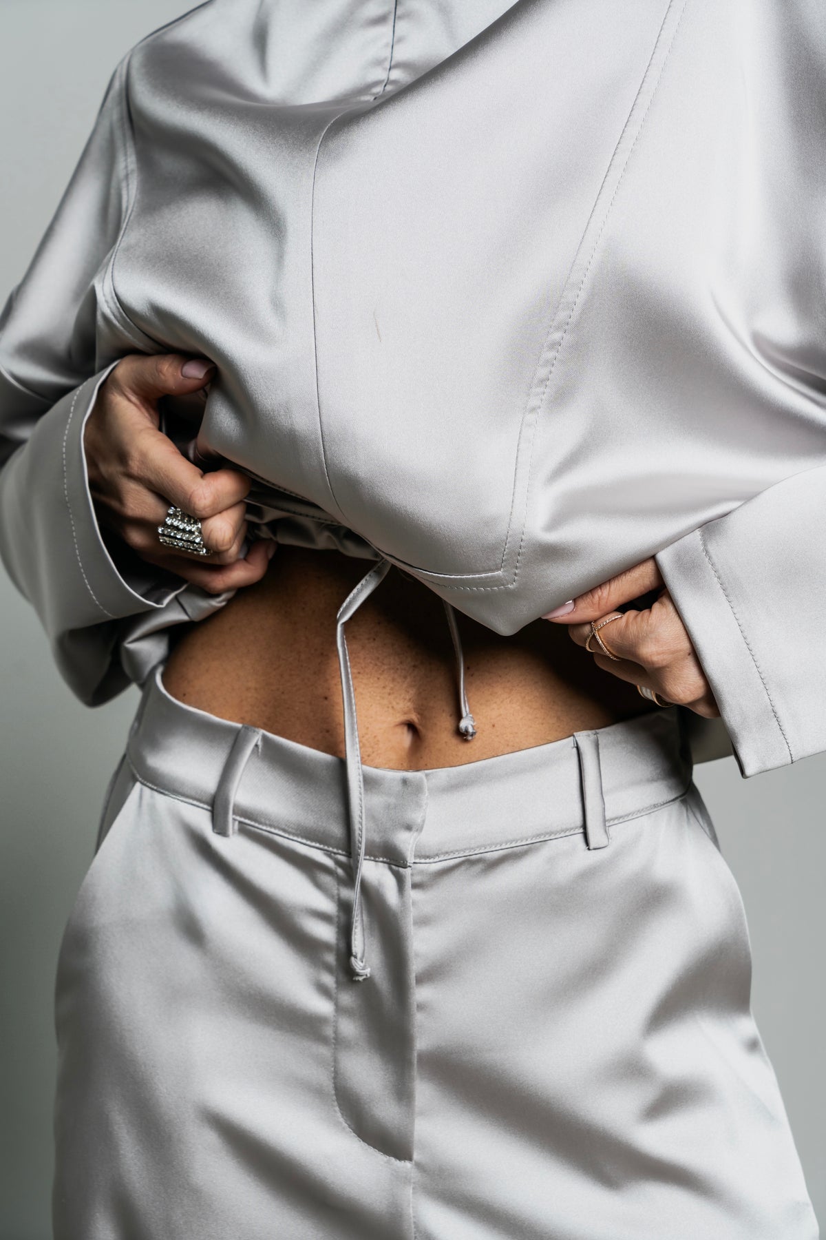 Coordinato Satin Grigio