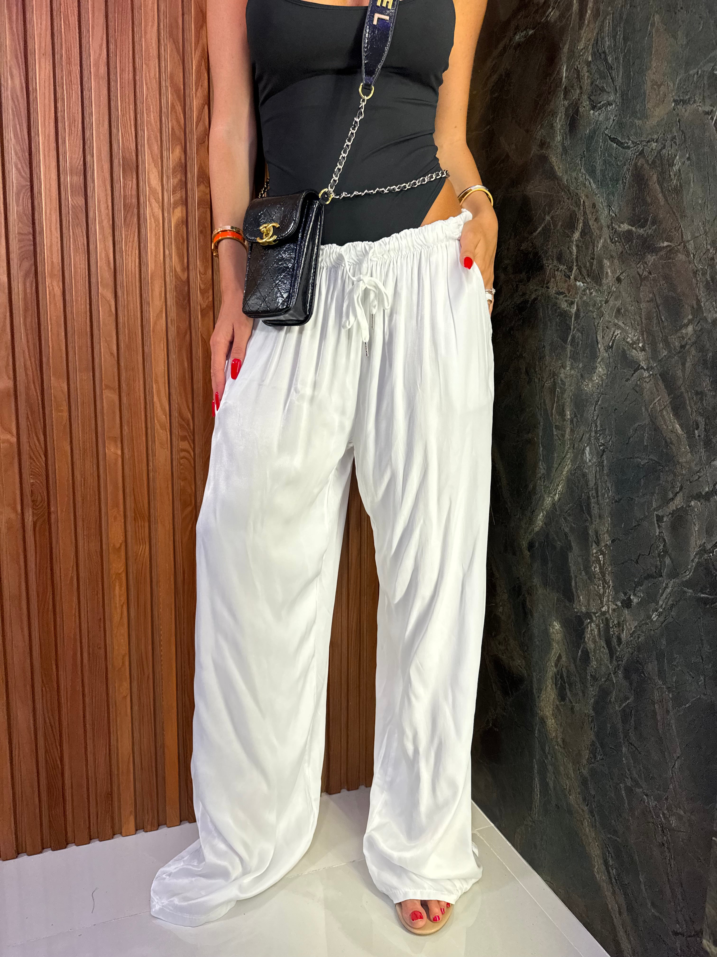 Pantalone in raso