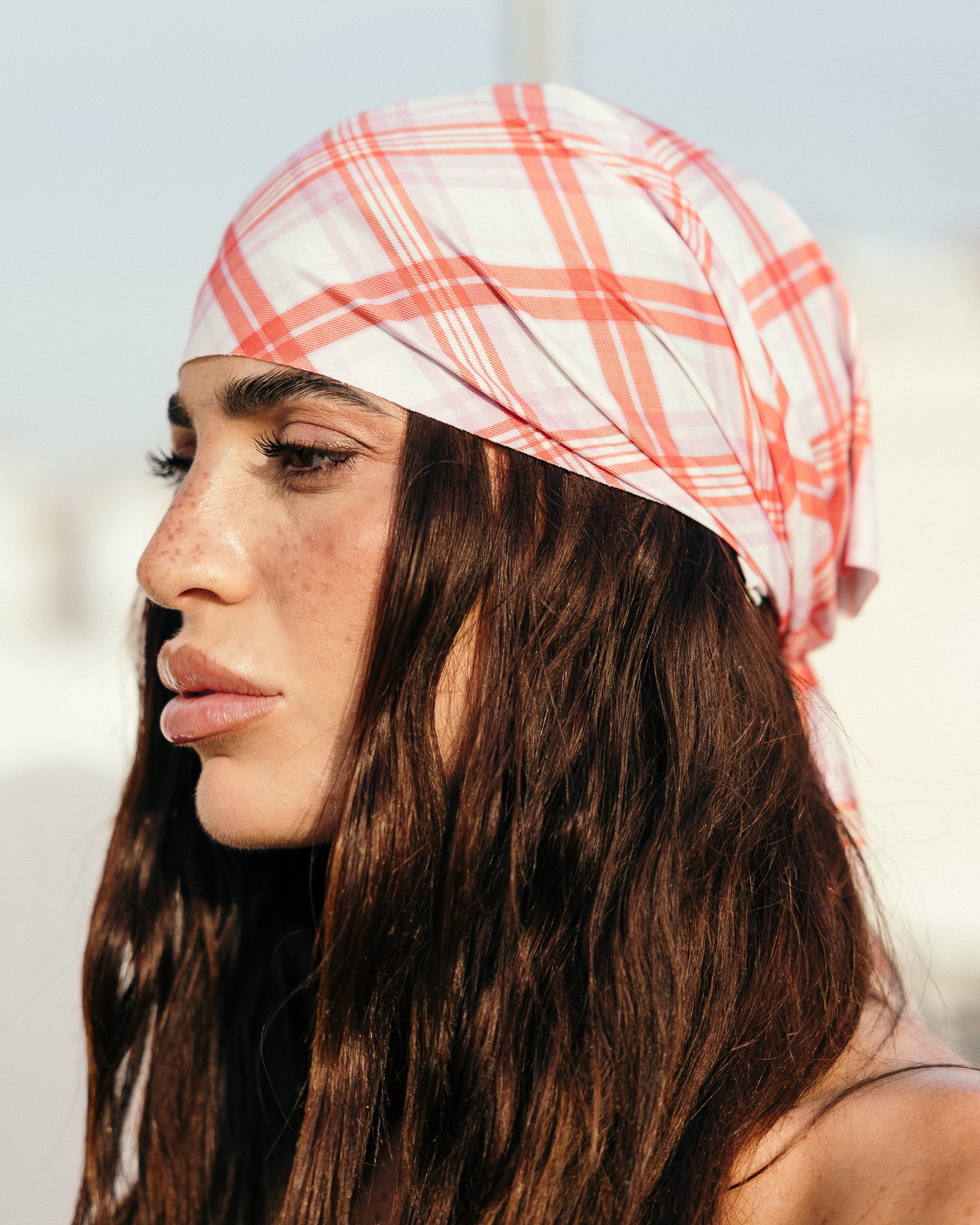 Bandana Tartan Rosa
