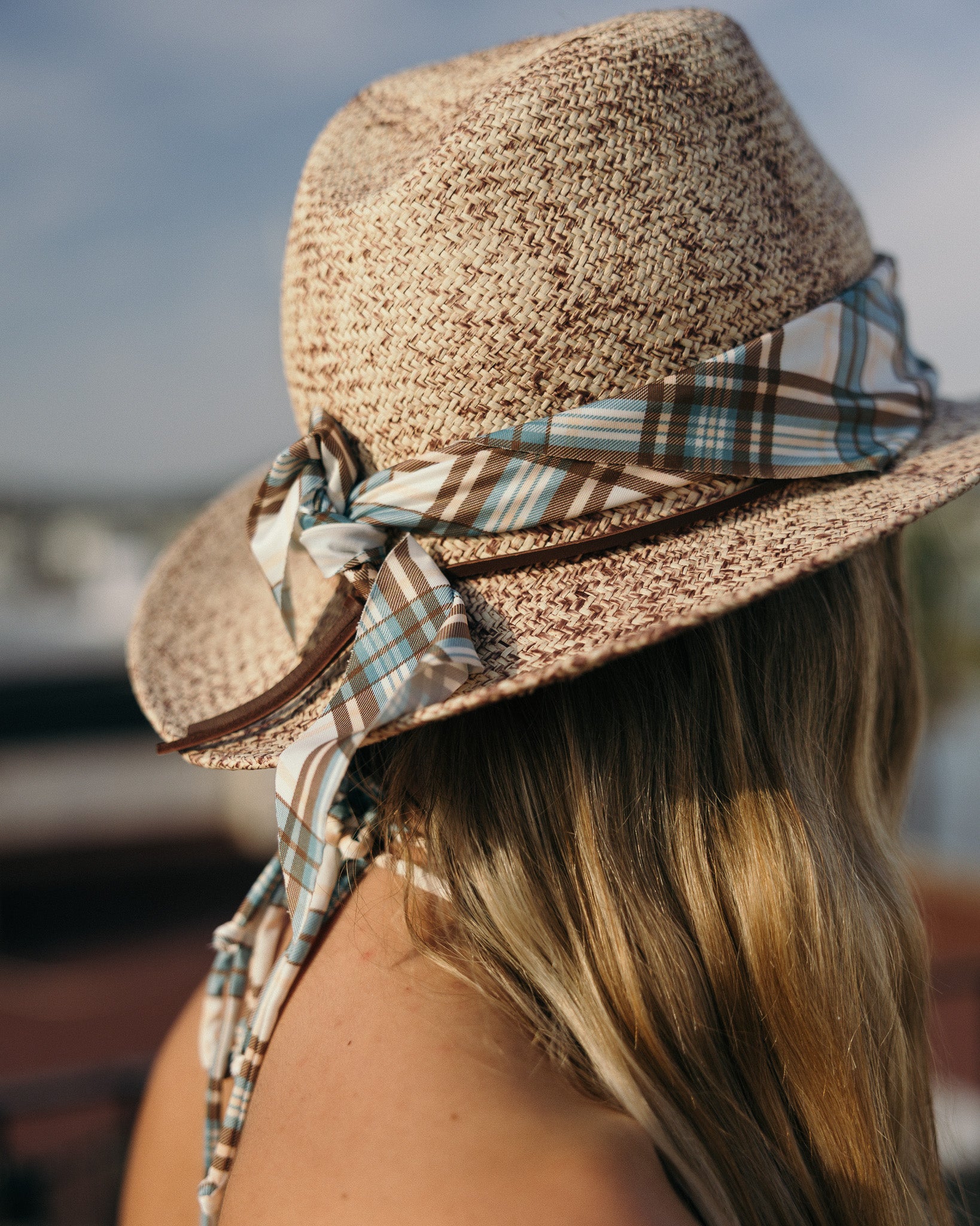 Bandana Tartan Azzurro