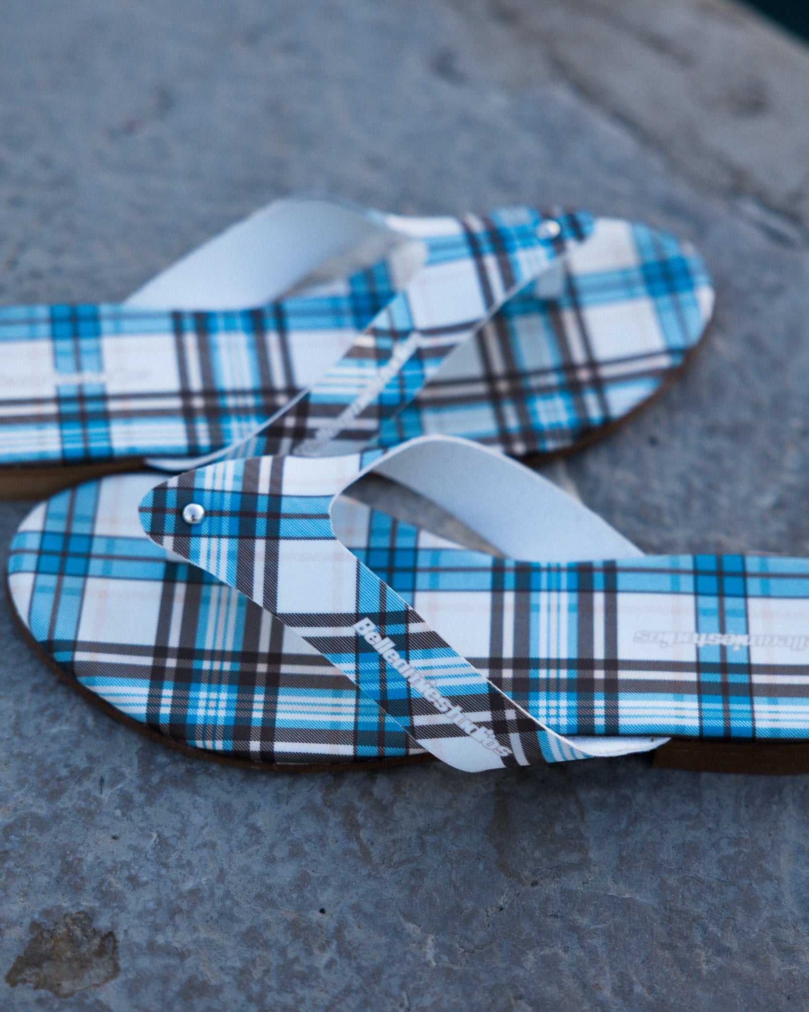 Infradito Tartan azzurro