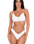 Frida White Bikini Top