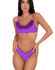 Frida Purple Bikini Top