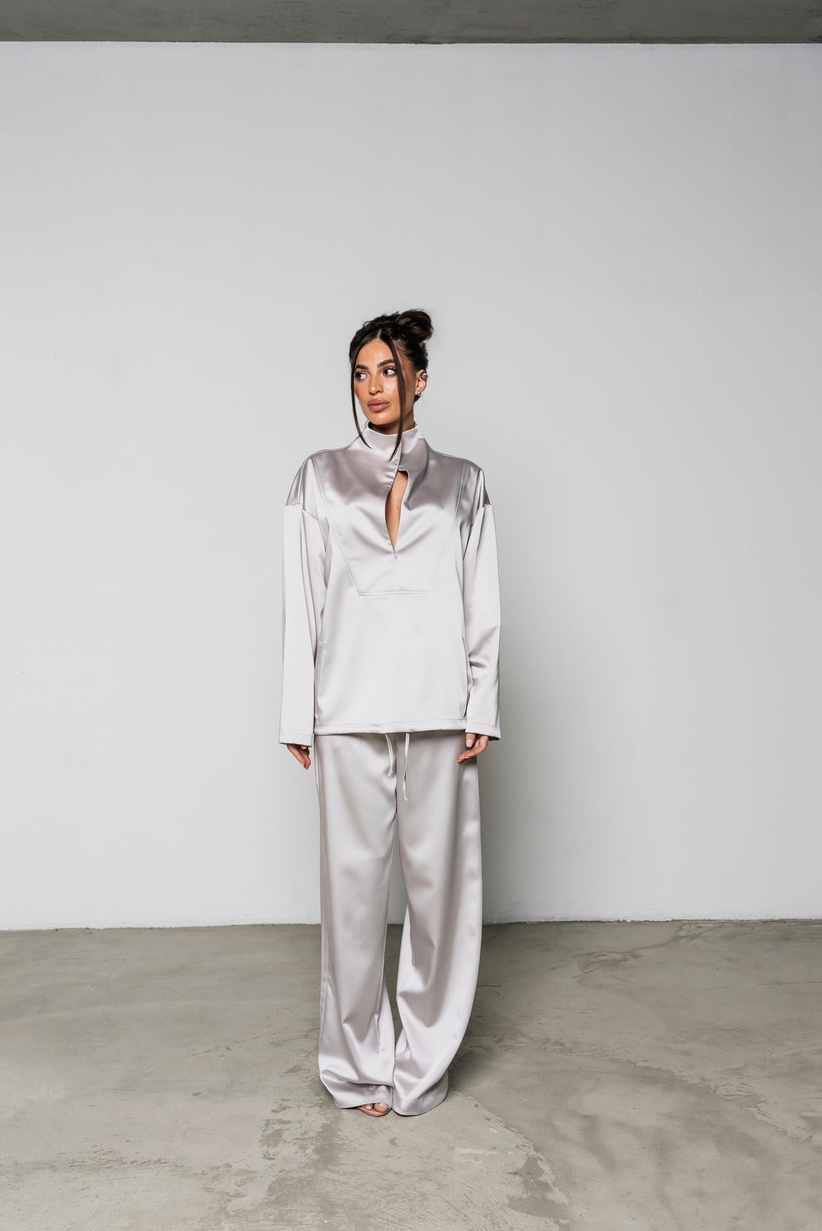 Coordinato Satin Grigio