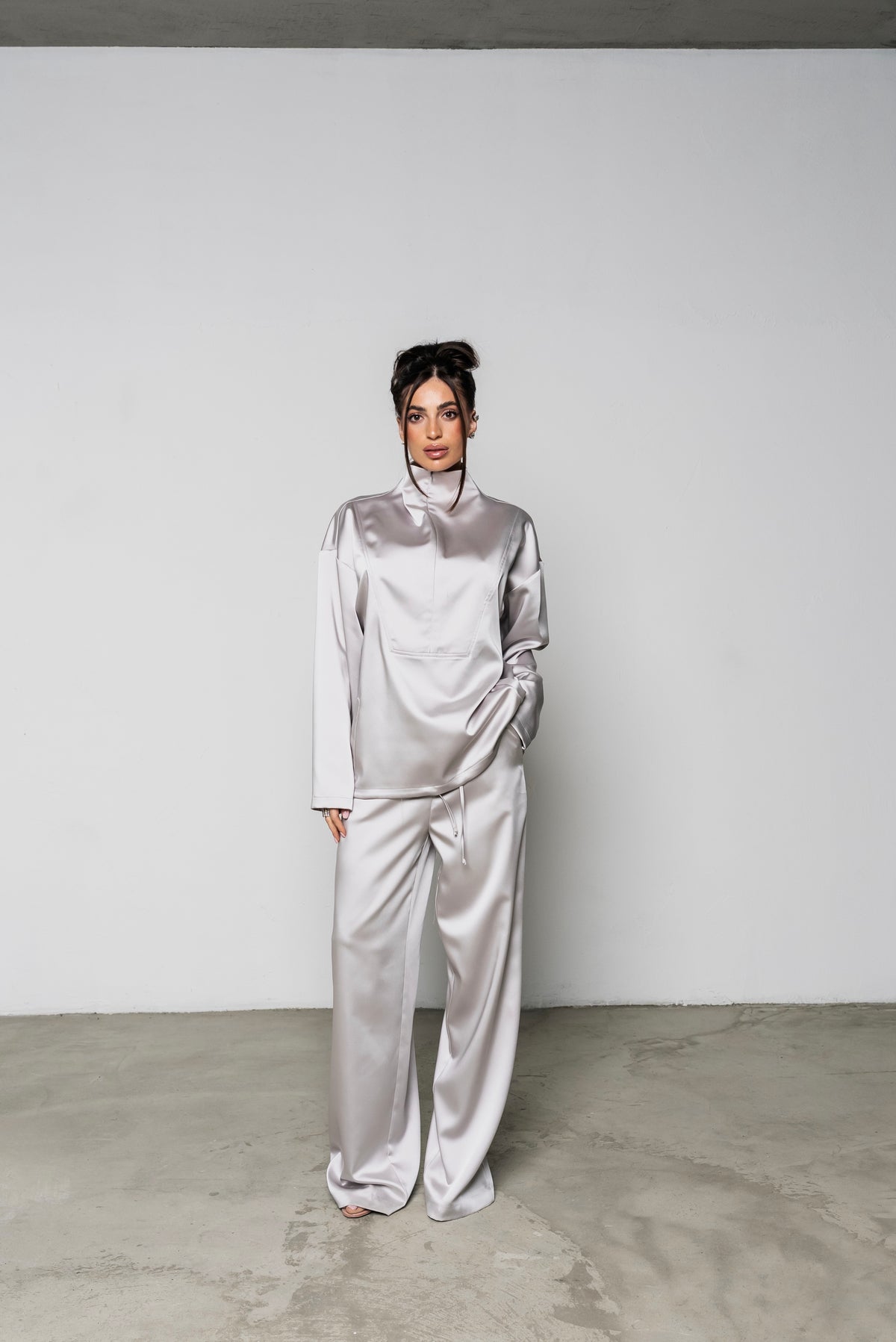 Coordinato Satin Grigio
