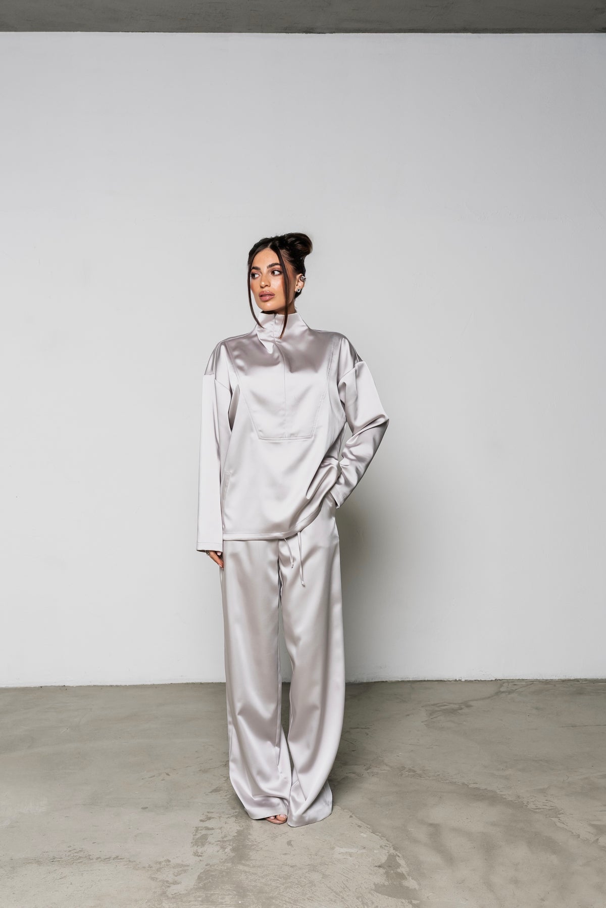 Coordinato Satin Grigio