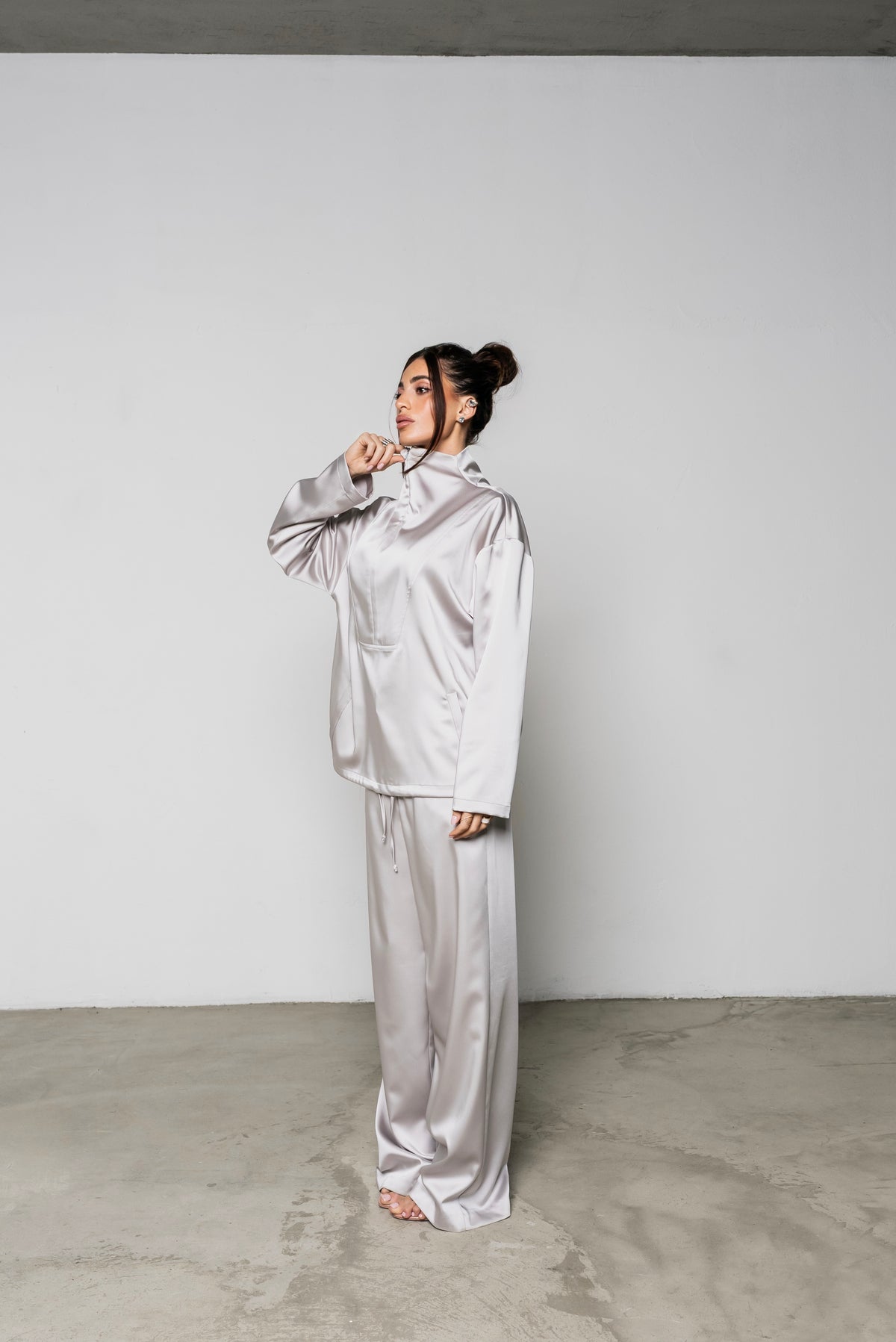 Coordinato Satin Grigio